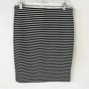 Loft black and white pencil skirt